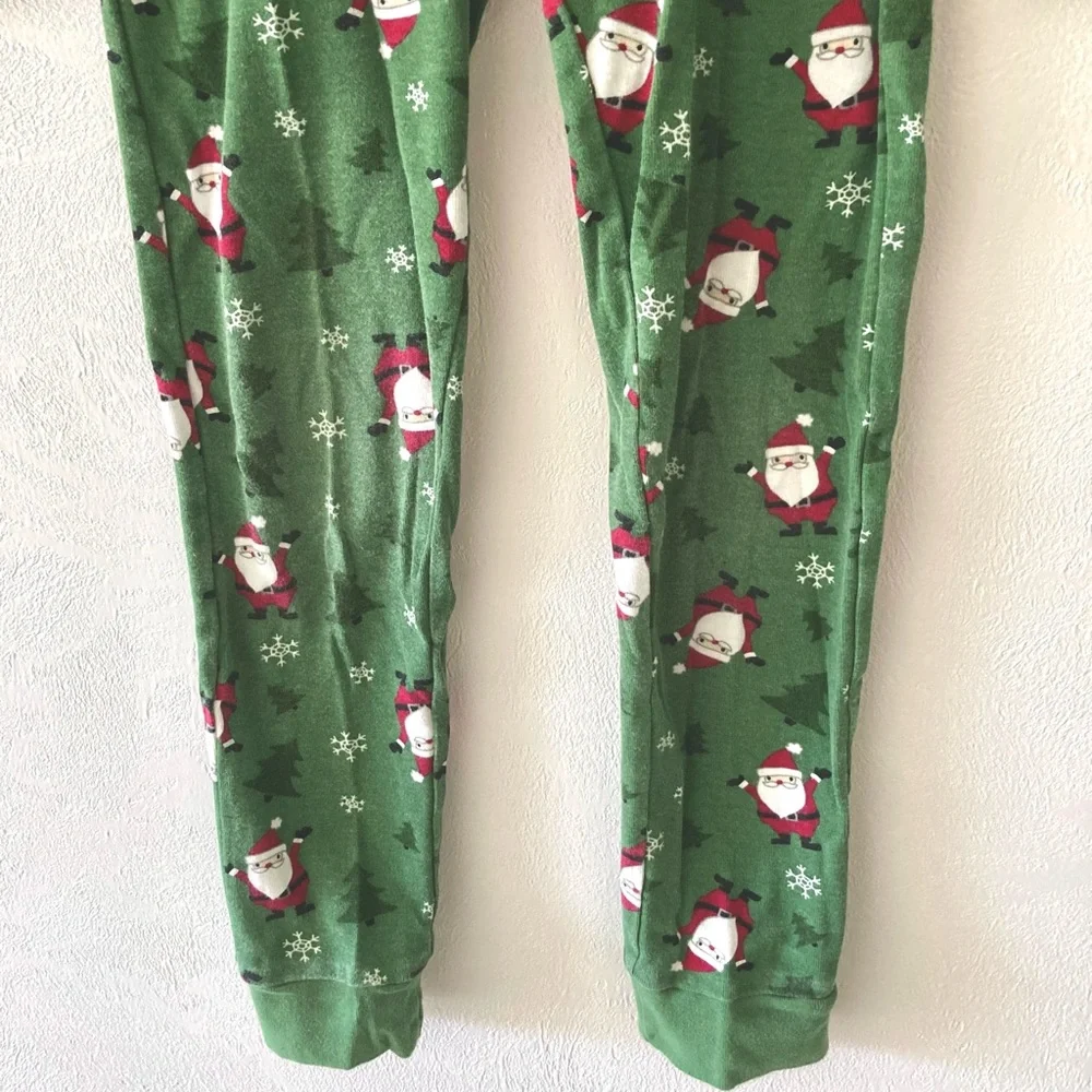 Gymboree Green Ho Ho Ho Santa Pajamas Size 8